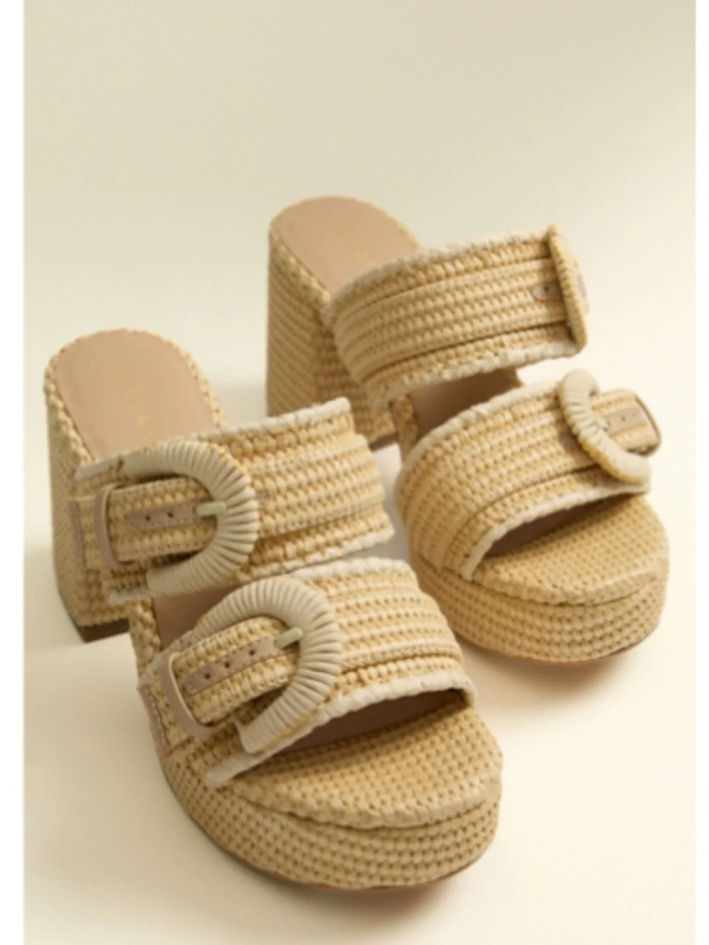 Altar'd State Danila Platform Raffia Heels NWT in Size 10
